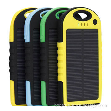 5000mAh solar power bank with waterproof dustproof and shockproof function